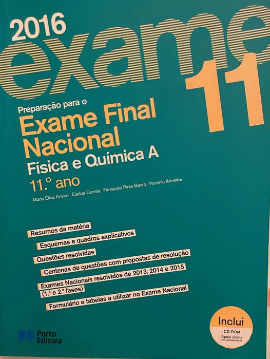 exame final nacional Física e Química A 11º Ano