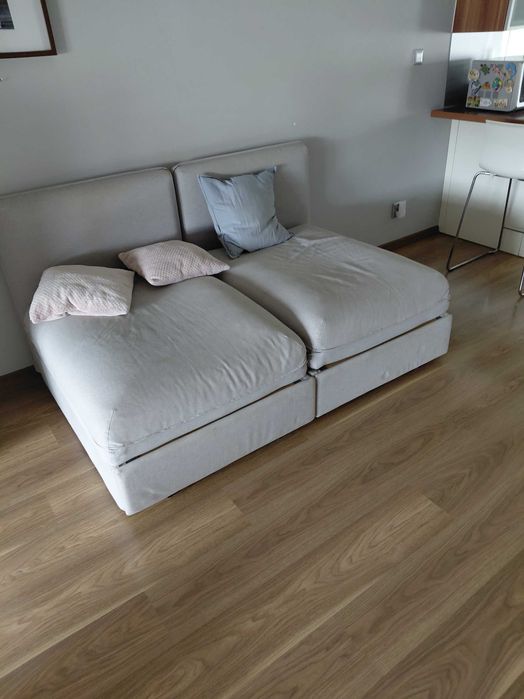 2 sofy modulowe ikea valentua 90 na 110  rozkladane z funkcją spania