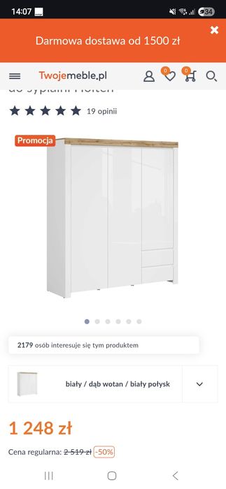 Łóżko+szafa zestaw mebli