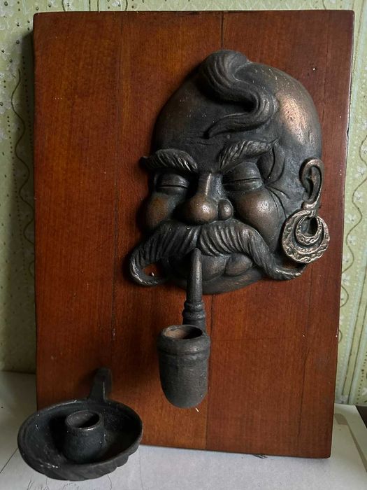 Подсвечник бронзовый Козак з люлькой