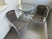 Meble balkonowe/ogrodowe stolik krzesła