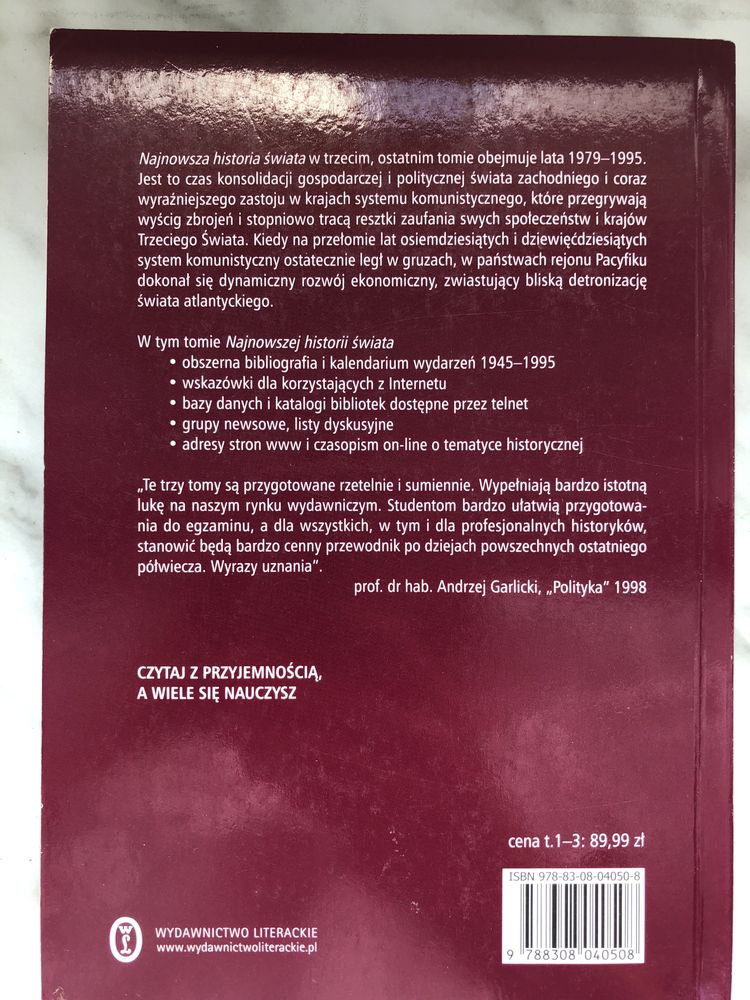 Książka Najnowsza historia świata A.Patek J.Rydel J.Węc