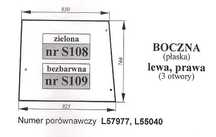 John Deere 1640,3140 -szyba boczna S 108 S 109 S 110 S 111 S 112 S 113