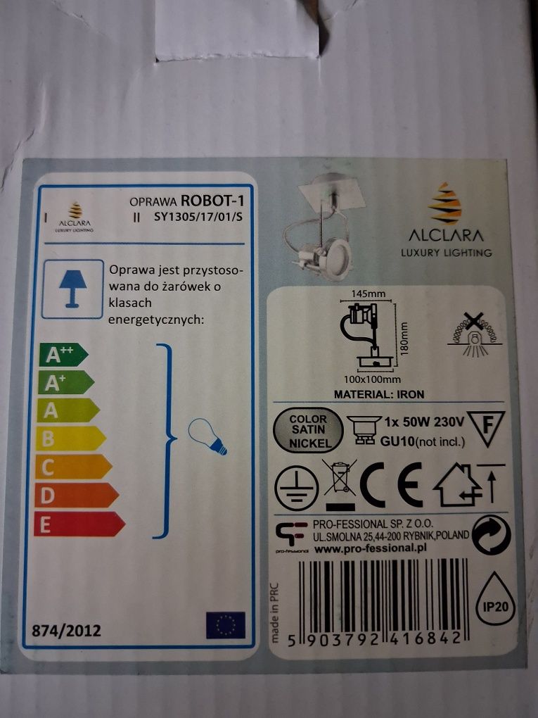 Lampa sufitowa reflektor sufitowy kinkiet Alclara Robot 1