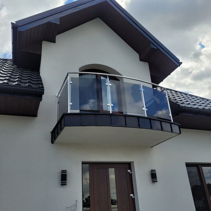 Balustrady nierdzewne ze stali nierdzewnej szklane szkło drewno
