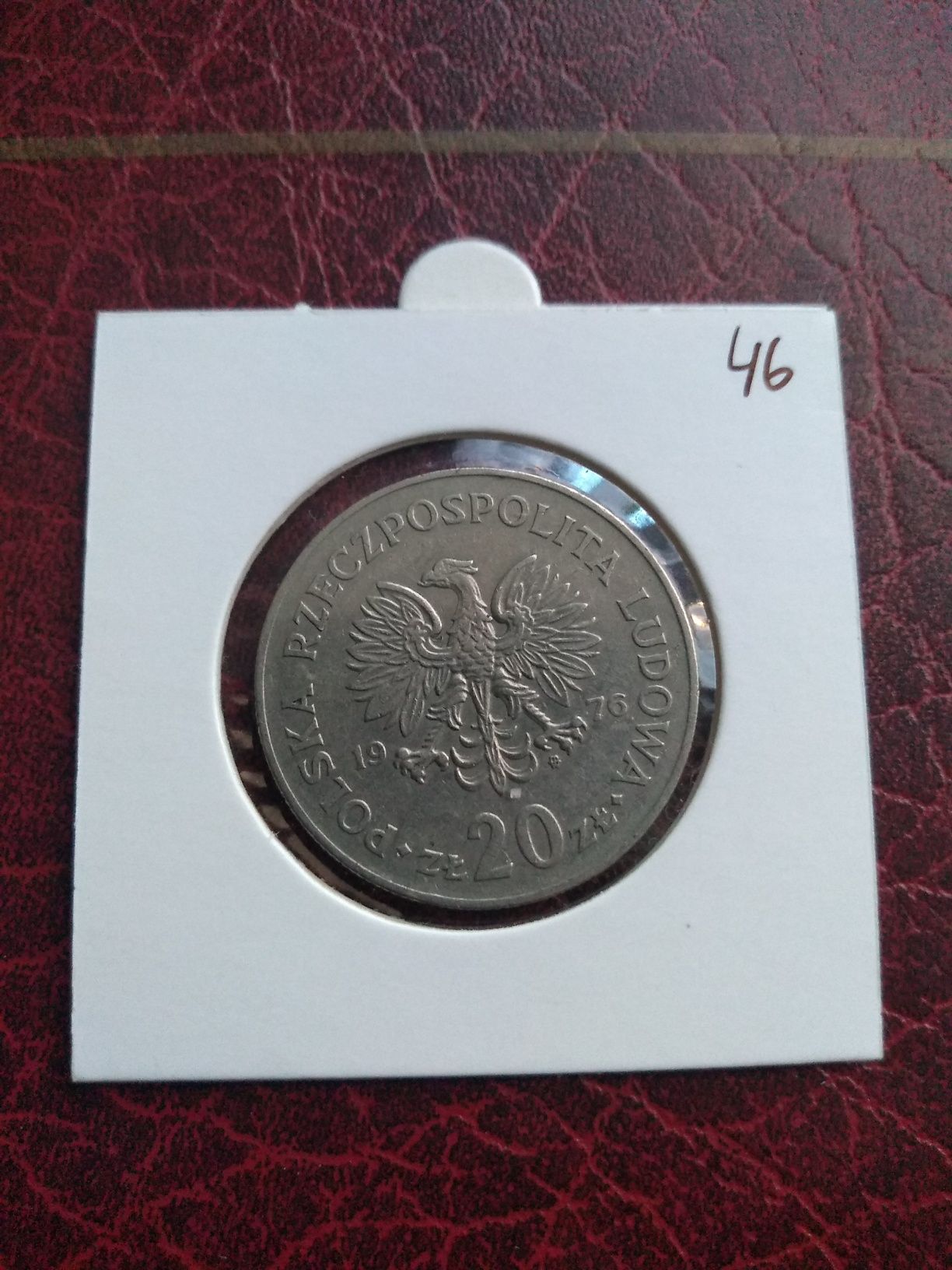 Moneta PRL 20 złotych 1976 Nowotko