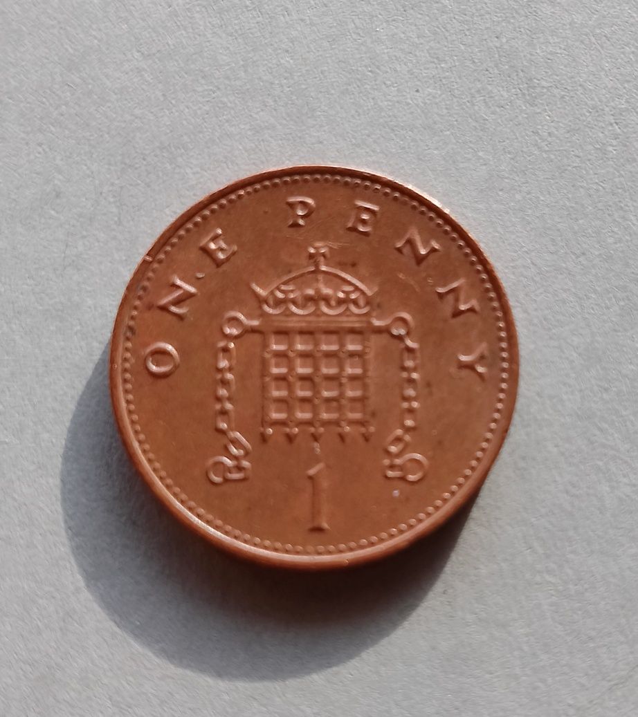 MONETA One Penny, 1 pens, Wielka Brytania, numizmatyka, kolekcjonerska