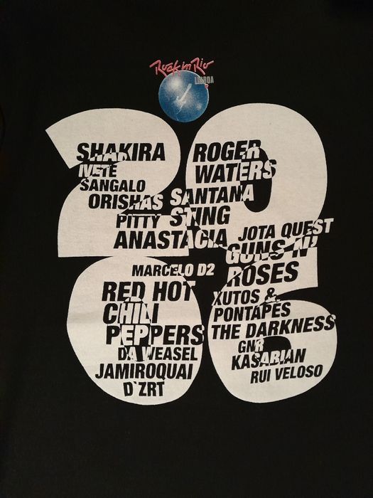 T-Shirt oficial Rock in Rio Lisboa 2006, tamanho M, nova!