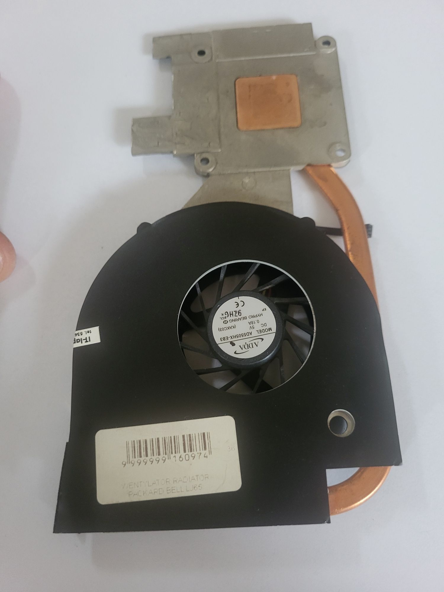 Sprzedam radiator z wentylatorem do laptopa Packard Bell EasyNote LJ71