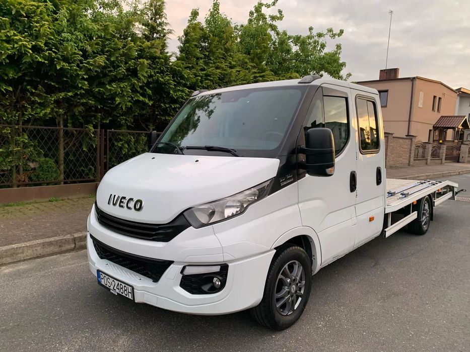 Iveco Daily HI-MATIC _ AUTOLAWETA _ Idealny Stan  _ Dubel Kabina _ 6 Osób, Najazd, Alusy _ Zadbany _ ORYGINAŁ