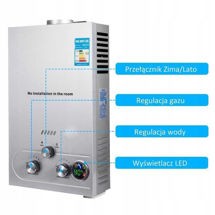 Przepływowy podgrzewacz wody gazowy ( LPG) 16KW 8L/MIN