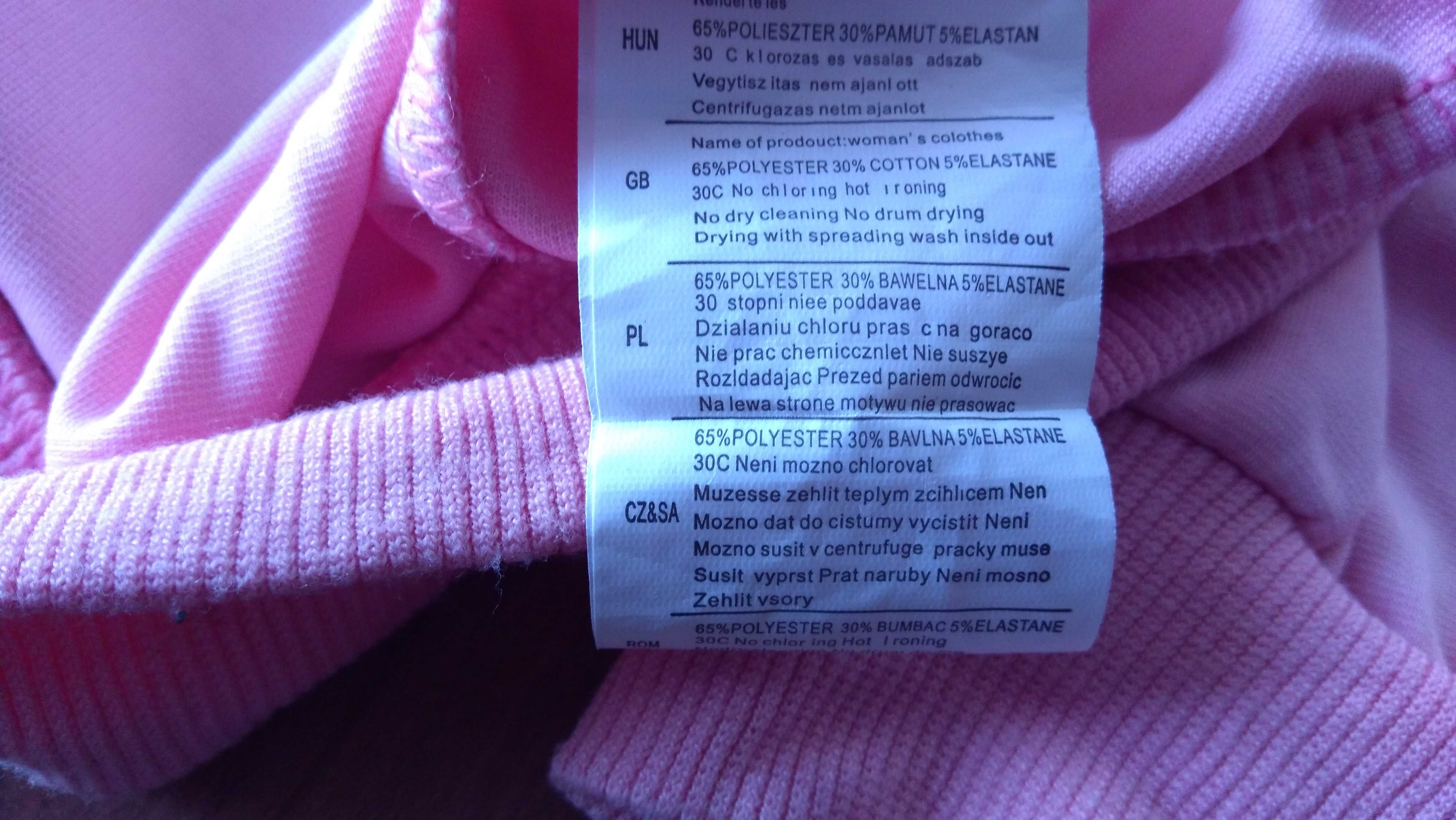 Bluza damska rozmiar L/XL różowa