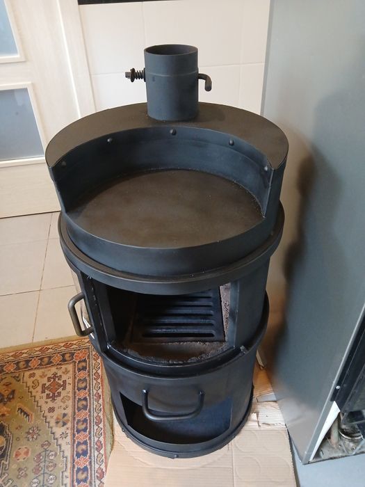 Salamandra a lenha como nova pouco uso possível entrega