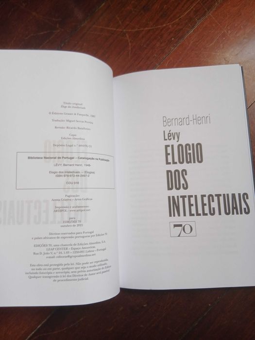 Elogio dos intelectuais - Bernard-Henri Lévy