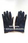 Skórzane damskie rękawiczki z wełnianą podszewką rozm. S/M