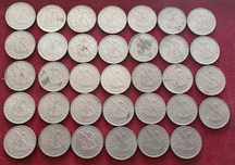 conjunto de moedas de 10 escudos