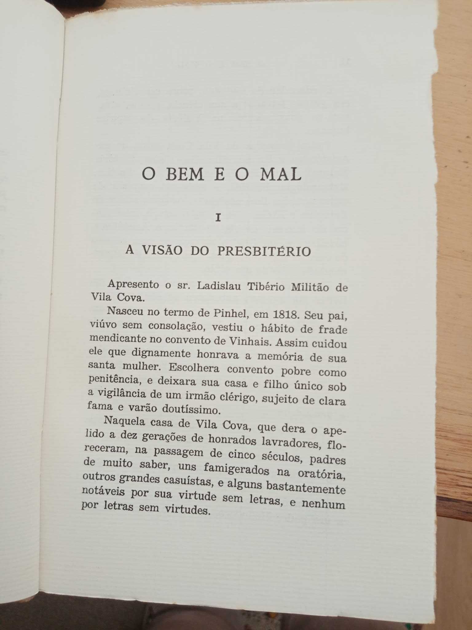 Romance O Bem e O Mal, Camilo Castelo Branco, edição 1971