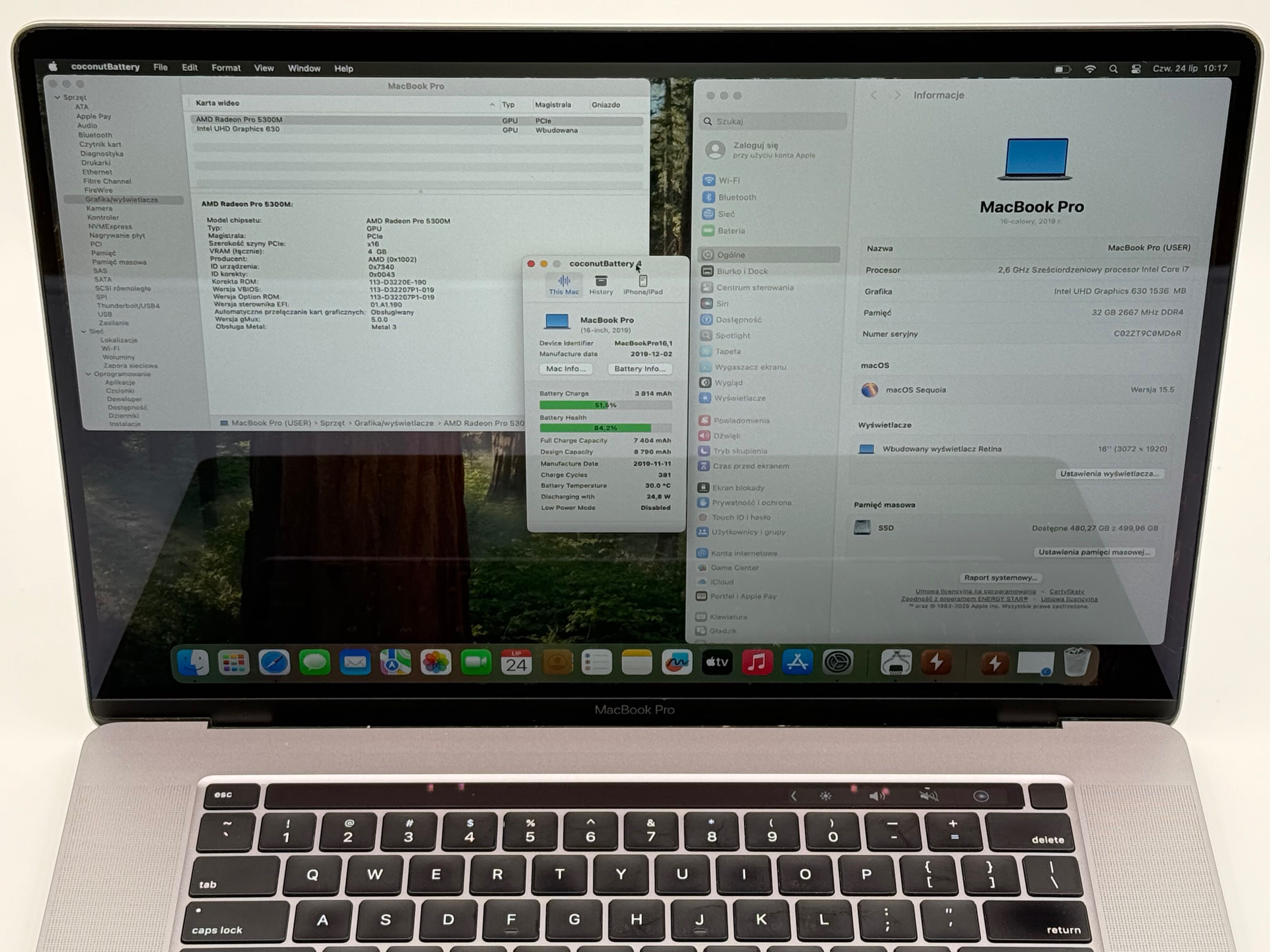 Laptop Apple Macbook Pro 16 2019 i7 32GB 512GB 5300M A2141