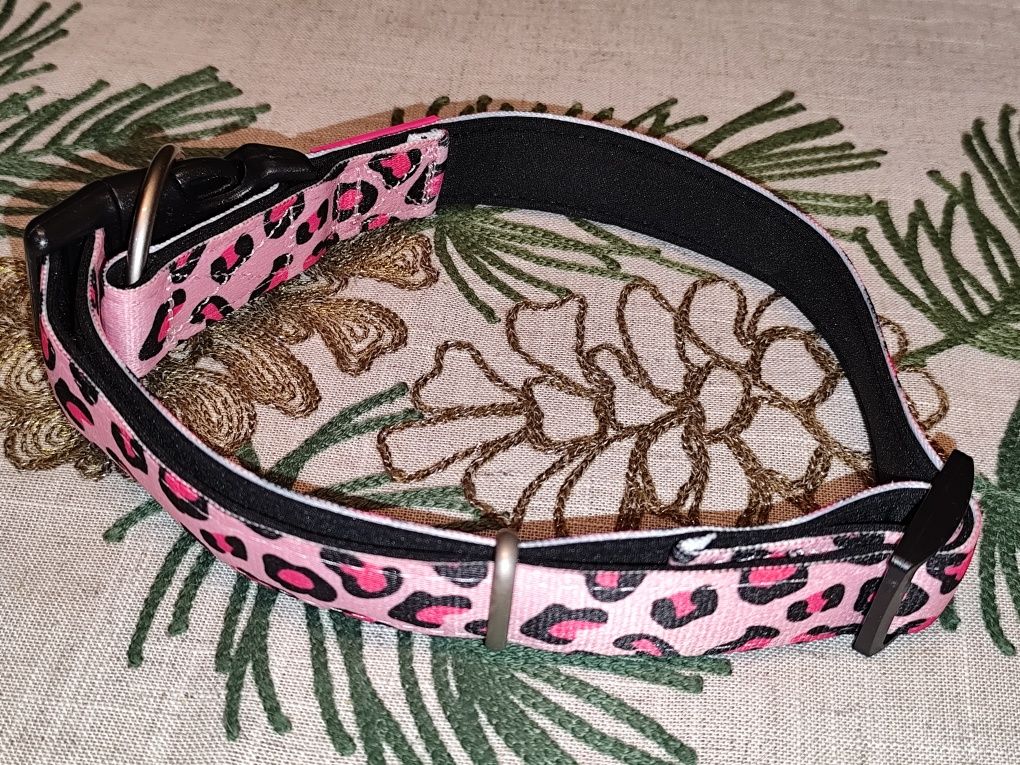 Obroża dla psa Max & Molly leopard, różowa 39-62 cm