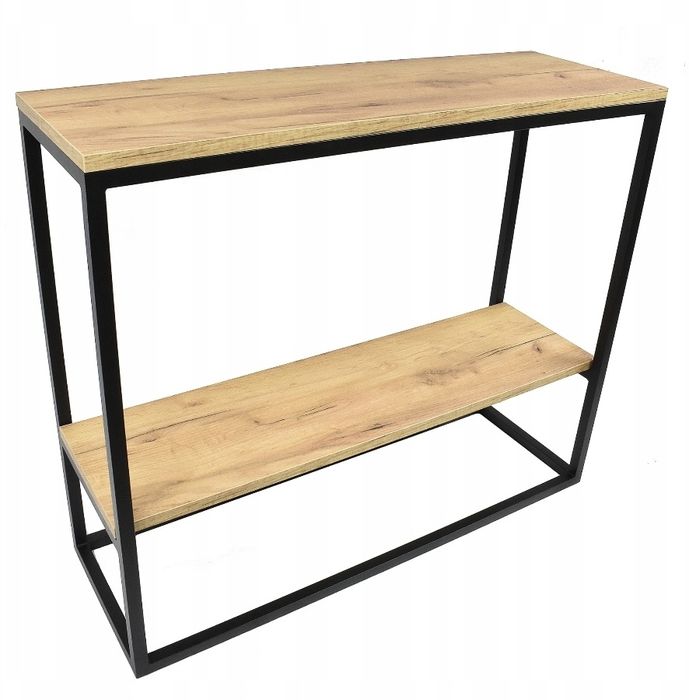 Regał , konsola dąb craft złoty loft 90x30x77 mat, okazja