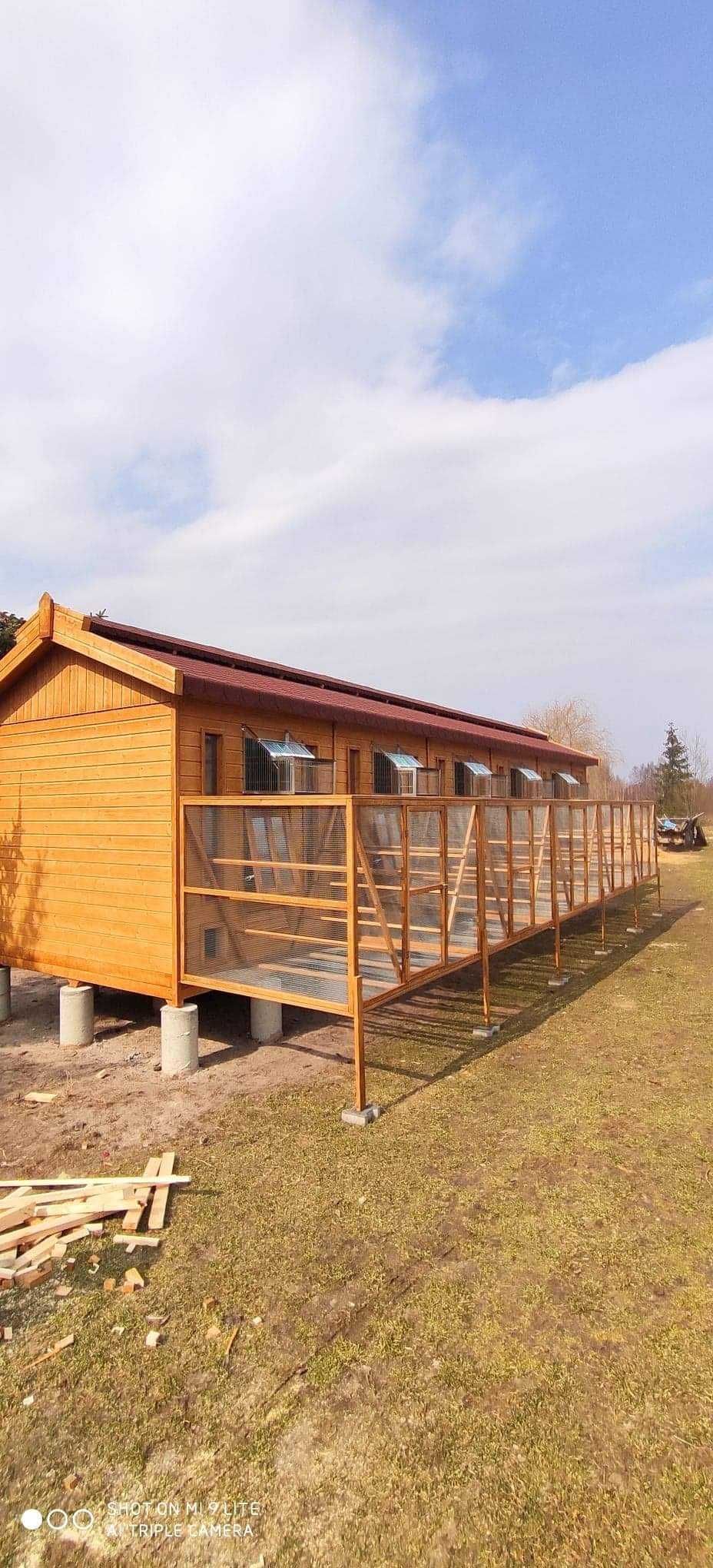 Gołębnik 11 x 2,5m woliera 10 x 1,5m