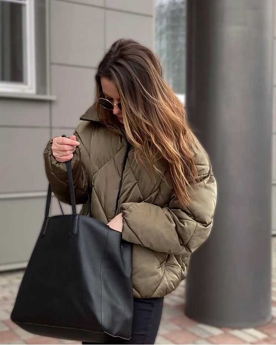 Massimo Dutti стильный пуховик(пуффер) свободного кроя