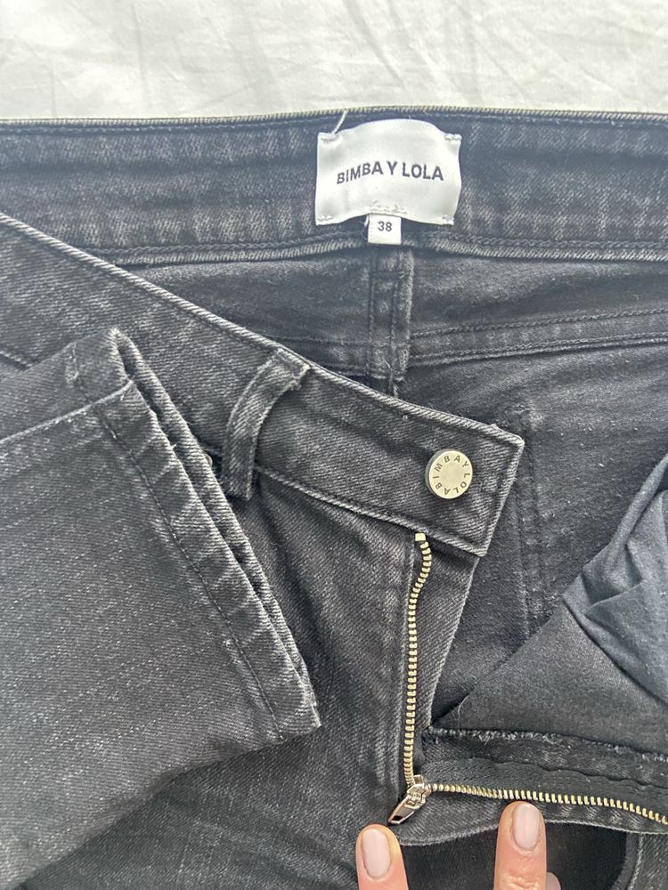 Calcas jeans pretas - BIMBA Y LOLA