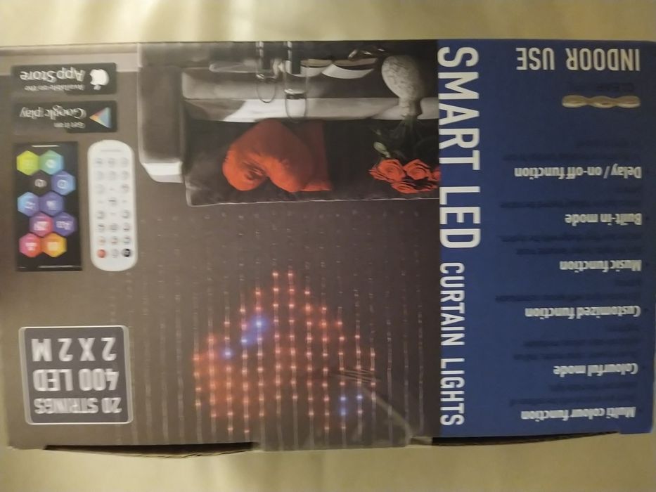 Kurtyna z oświetleniem SMART LED.