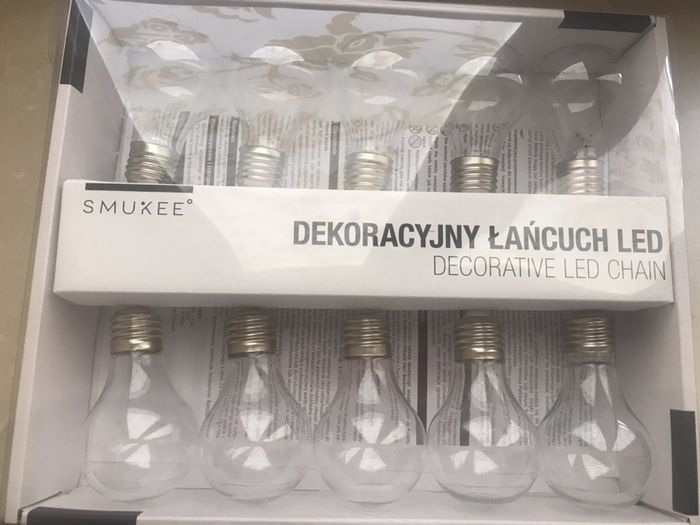 OKAZJA! NOWY łańcuch girlanda led żarówki loft scandi vintage 10 szt.!
