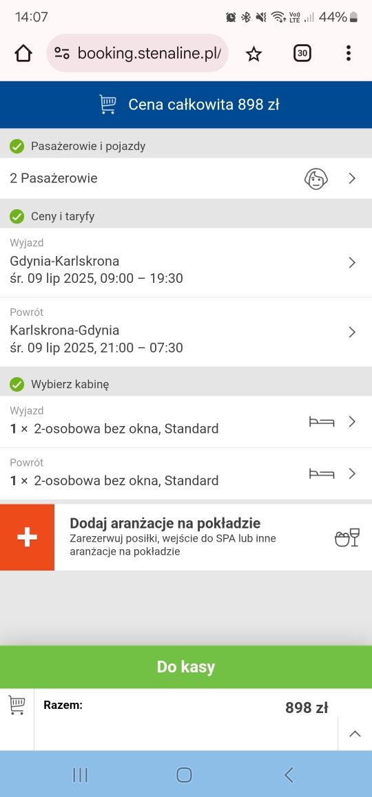 Voucher na rejs Stena Line Gdynia - Karlskona