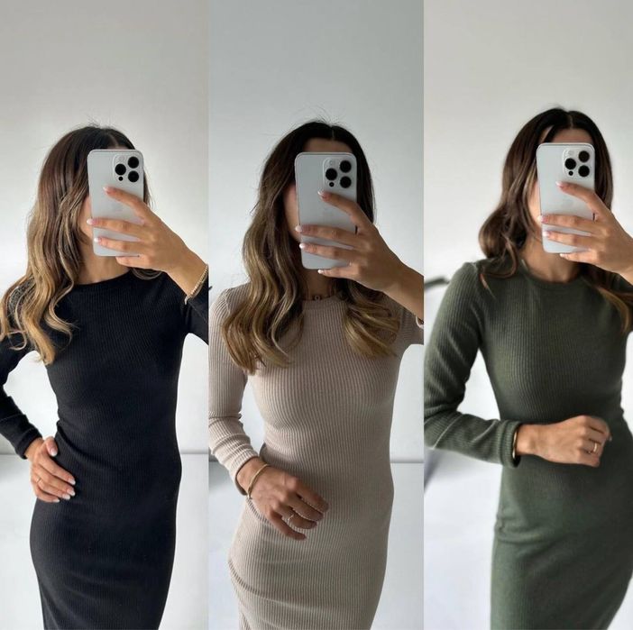 Платье ангора рубчик теплое