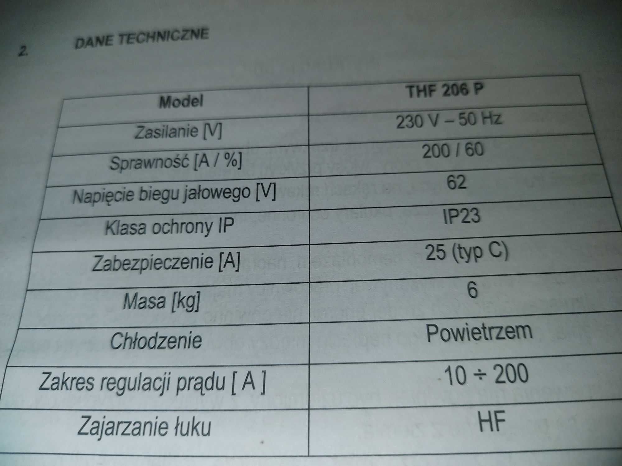 Spawarka Magnum thf 206p + przyłbica ESAB A40