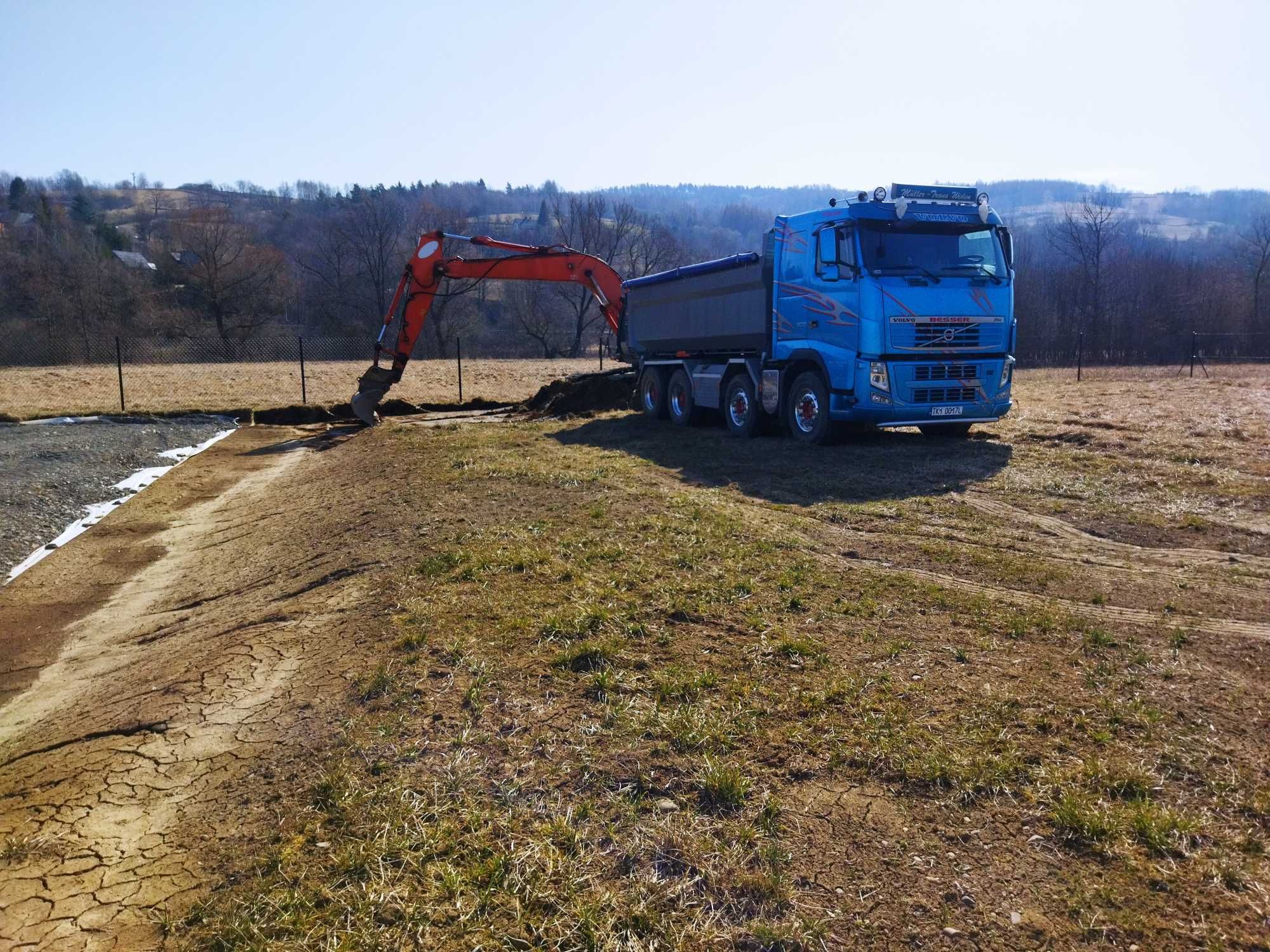 Usługi transportowe, kruszywa, prace ziemne