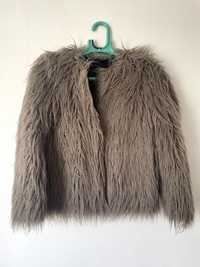 Lama fake fur coat for cold weather, XS
