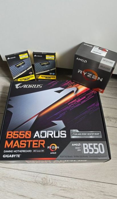 KIT UPGRADE :ryzen 7 5800x3d + b550 aorus master + 64gb ddr4 (faturas)