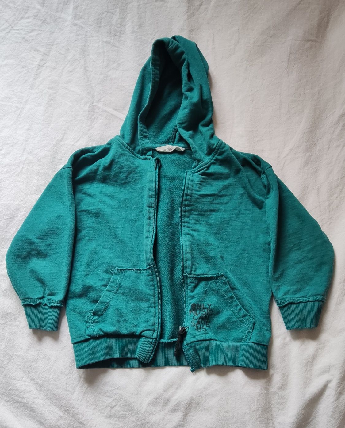 Bluza Coccodrillo 110 turkusowa, rozpinana