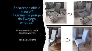 Wymiana obicia krzeseł i foteli - tapicer/usługi tapicerskie