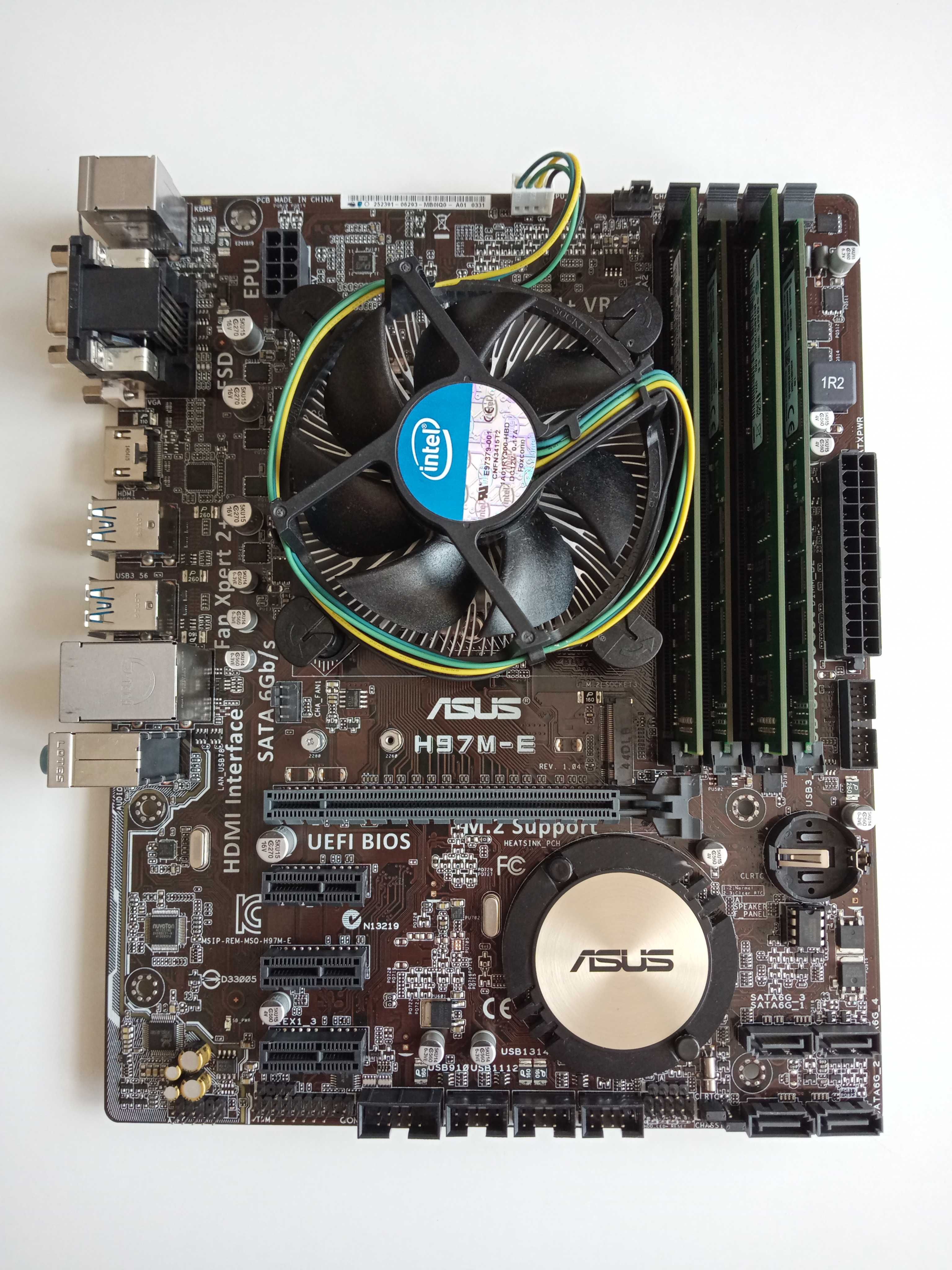Zestaw: ASUS H97M-E + Intel Core i5-4590 3.3GHz + 16GB DDR3 1600MHz