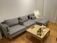 Sofa kanapa SÖDERHAMN 4-osobowa z szezlongiem Tonerud/szary