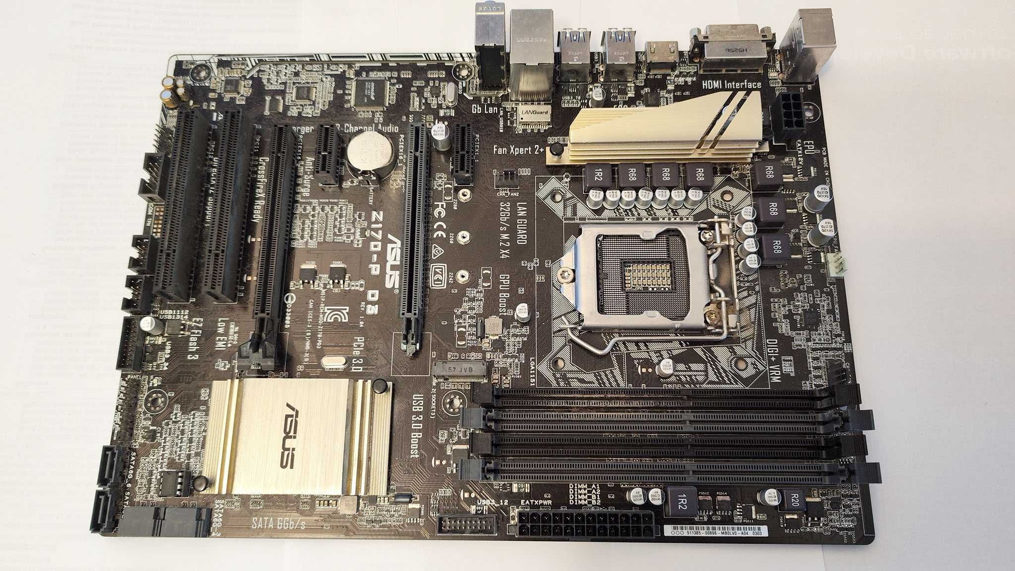 intel i5-6500 com ventilador e oferta de placa de mãe Asus Z170-P D3