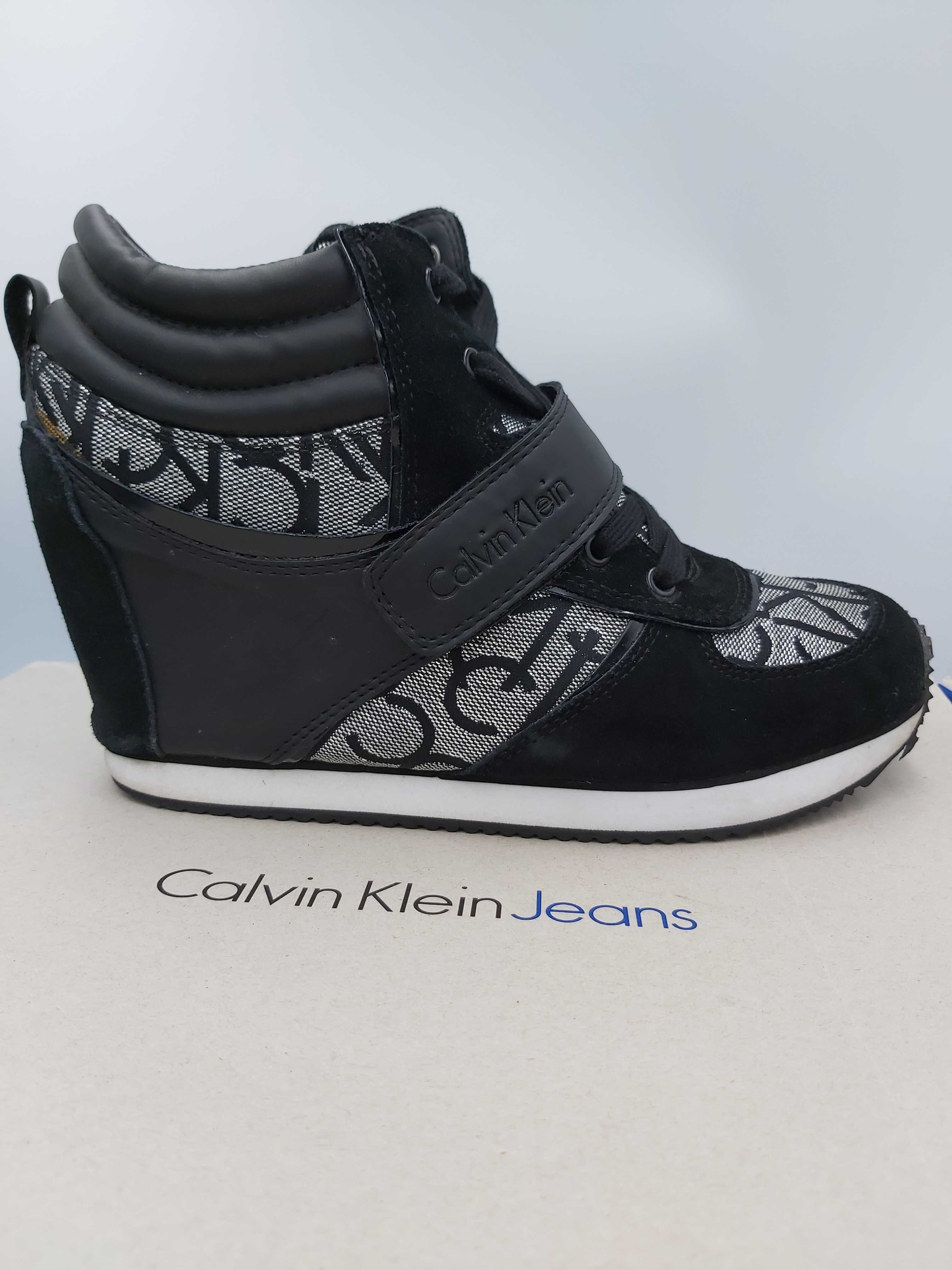 Sneakersy CALVIN KLEIN Srebrne botki rozmiar 39