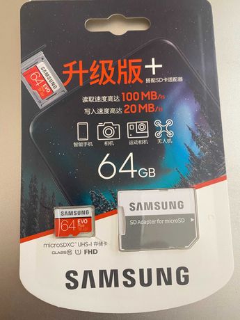 Карти пам'яті MicroSD Samsung/SanDisk 64/128 Gb плюс бонус
