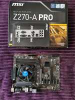Płyta główna MSI Z270A-PRO, procesor I7-6700 , 16 GB RAM