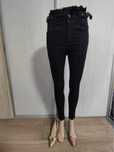 Czarne spodnie jeansowe skinny z wysokim stanem, Laulia, rozmiar S/36.
