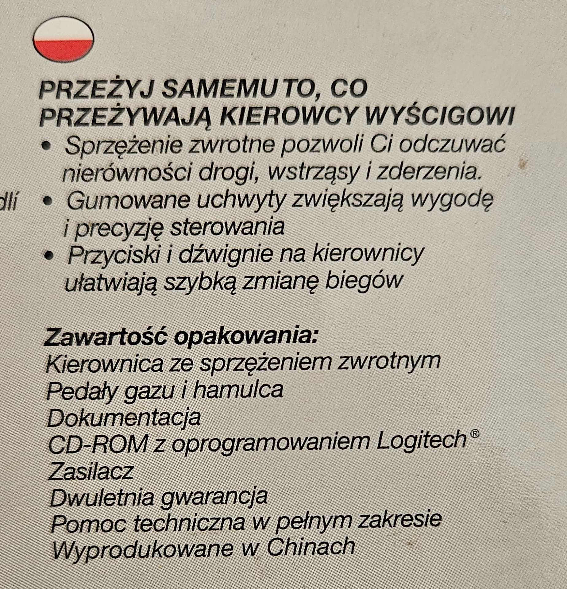 Kierownica Logitech Formula Force GP z force feedbackiem