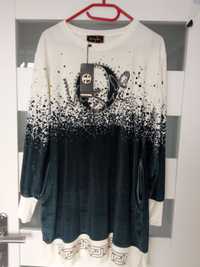 Nowa bluza tunika z kieszeniami by Charyzma r 50