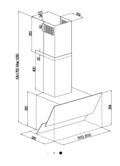 Витяжка кухонна Fabiano (Фабиано) Prisma 80 White (Біла)