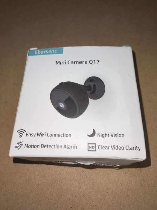 NOWA Mini Kamera Szpiegowska Ukryta Ebarsenc Q17 - WiFi, HD, Noktowizo