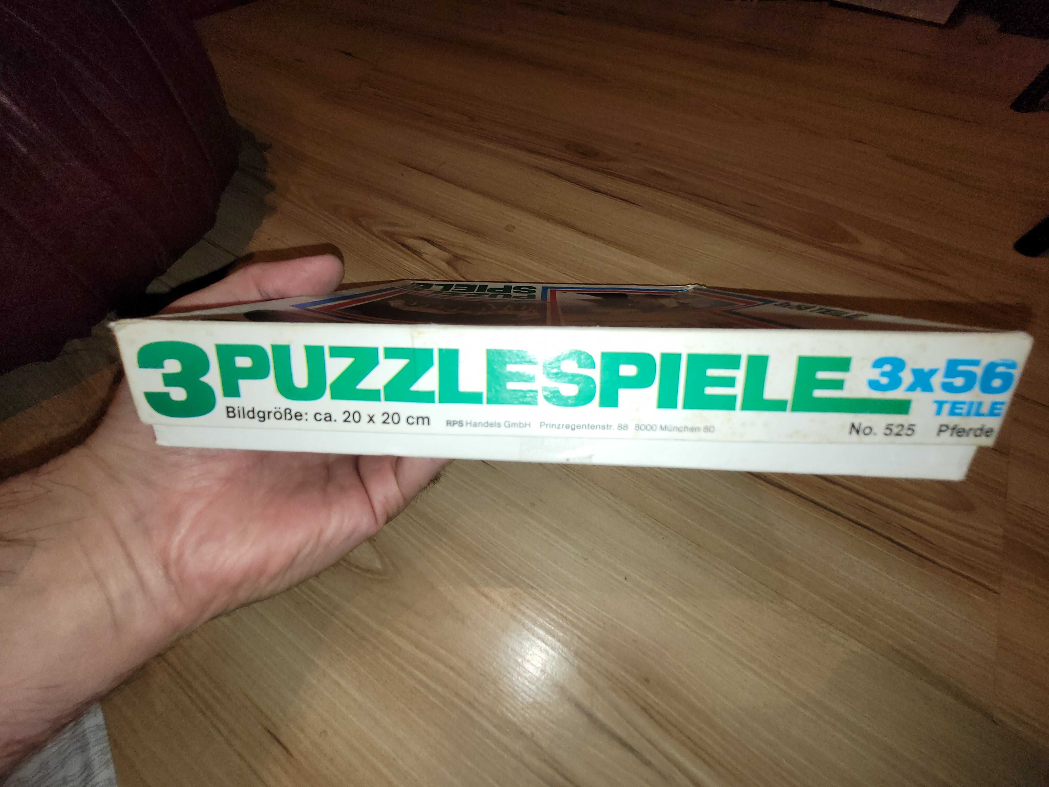 Puzzle niemieckie z 1979r no525 Pferde z RPS Handels Gmbh West Germany