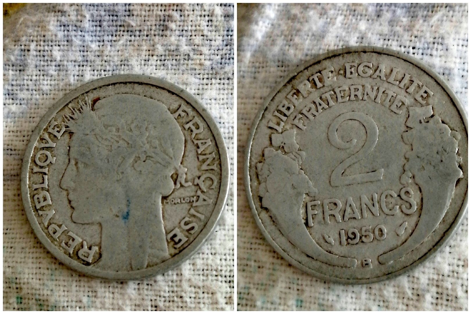 Moedas portuguesas e francesaa